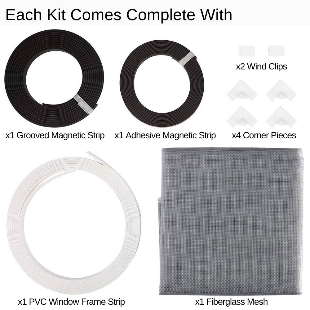 A magnetic window screen fitted to an Australian window frame