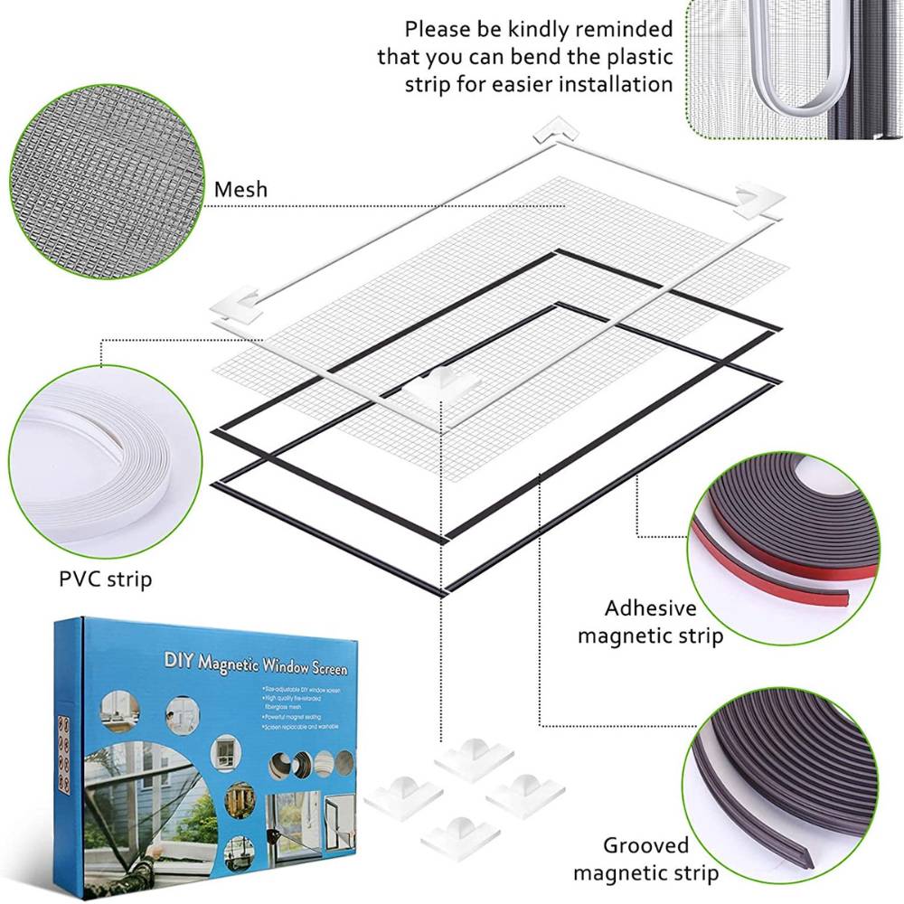 Magnetic Window Screen - White, 100cm x 100cm: image 8